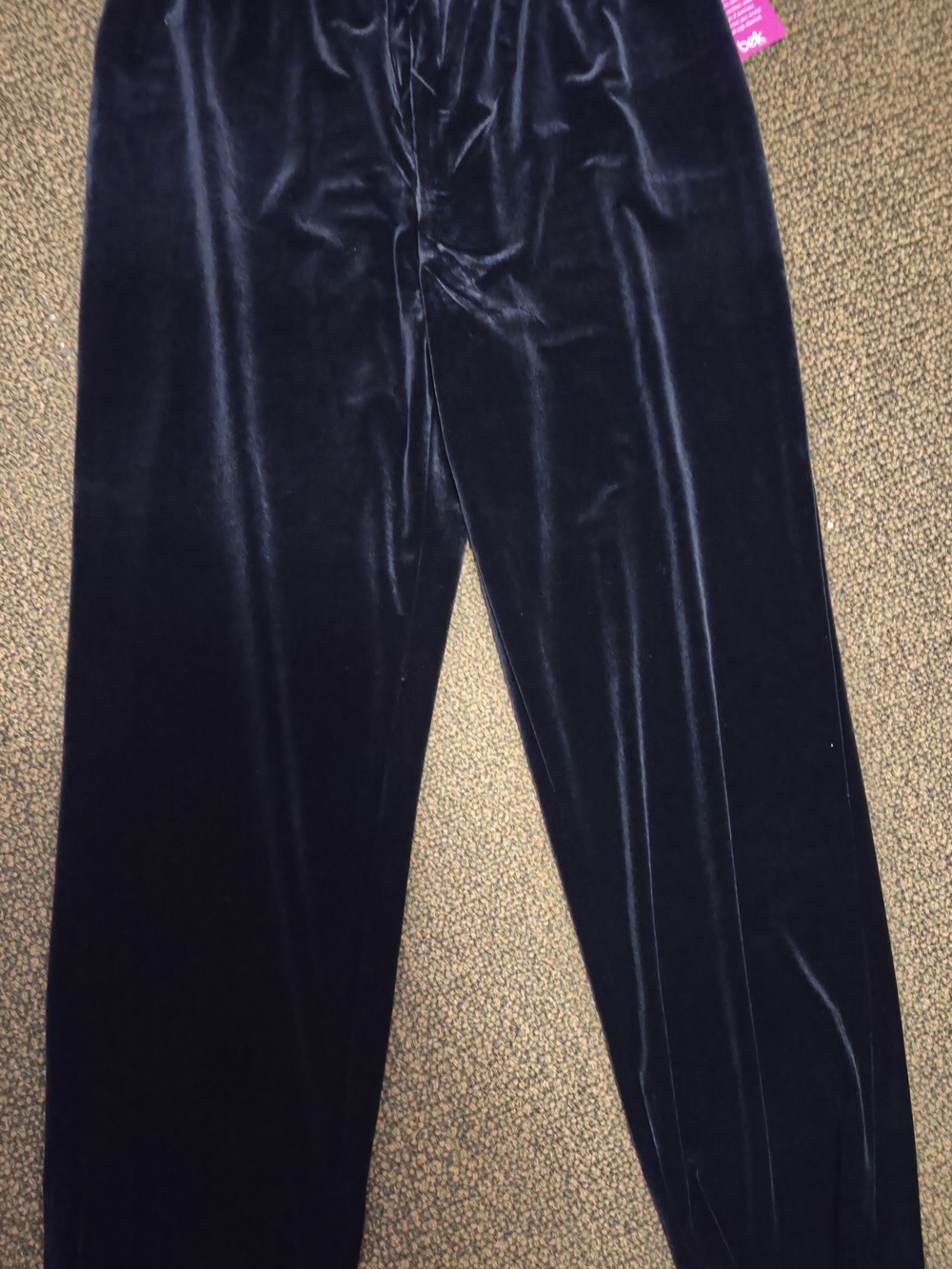Alex Evenings Navy Velvet Lounge Pants